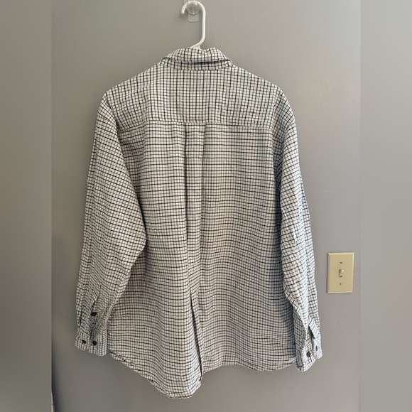 Woolrich Plaid Long Sleeve Button Up Shirt Men’s SZ XL Brown Cream Collared - Picture 5 of 7